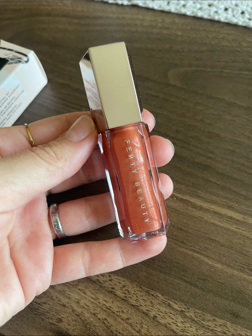 Fenty Beauty Lip Gloss in Shimmery Copper-Peach